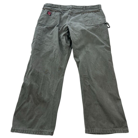 Men's Wrangler Riggs 44x30 Workwear Straight Leg Ripstop Cotton Gray Work Pants - Picture 10 of 10